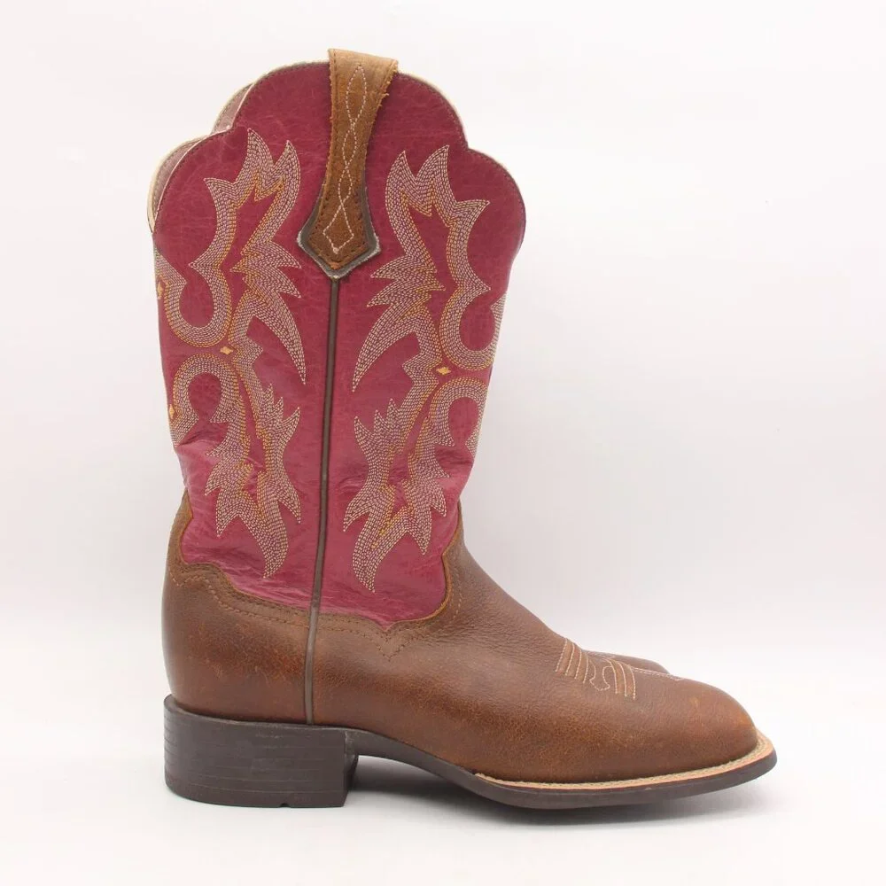 Ariat Tombstone Bomber Plum Women's Size 7.5 B Cowgirl Pull On Boots